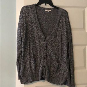 Madewell black white gray cardigan with pockets